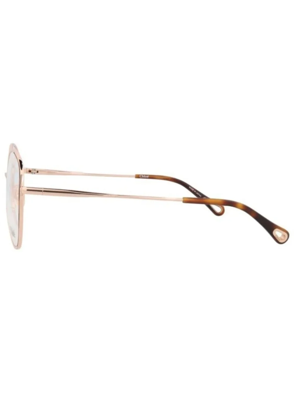 New Chloé Womens Round/Oval Gold Gold Transparent Fashion Designer Eyeglasses - Picture 3 of 5